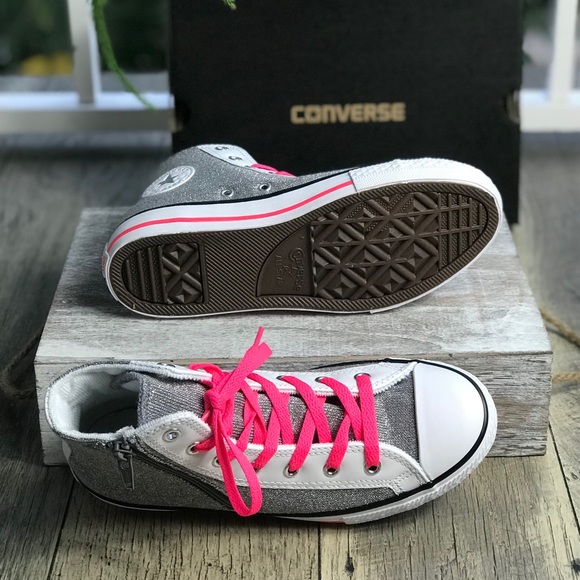 NWT Converse Side Zip HI Silver W AUTHENTIC - Picture 8 of 8